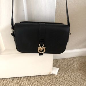 Salvatore Ferragamo Black Cross-Body Purse